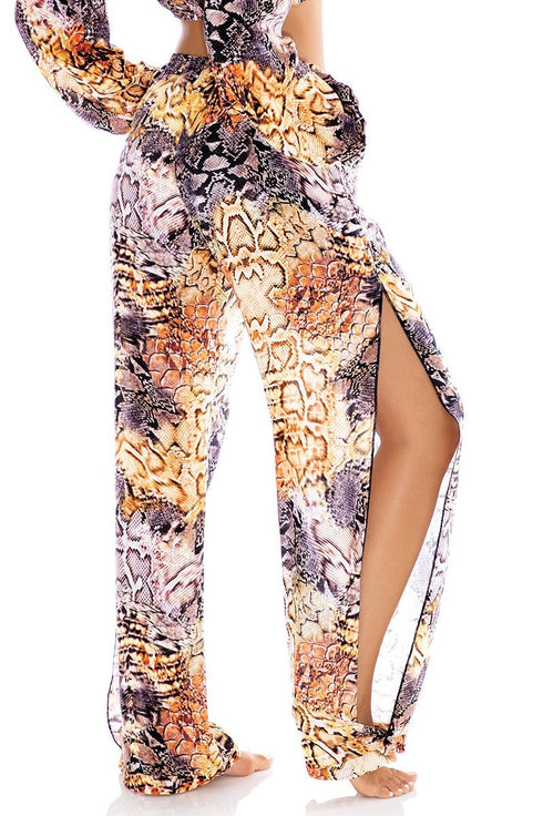 Luli Fama Skins SPLIT SIDE WIDE LEG PANT